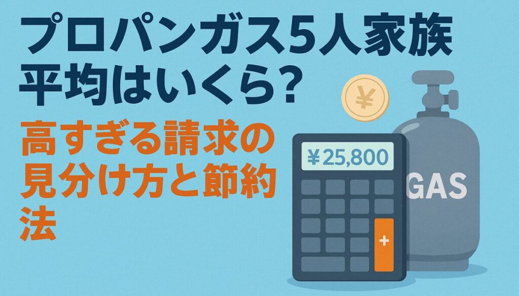 プロパンガス5人家族平均はいくら？高すぎる請求の見分け方と節約法！