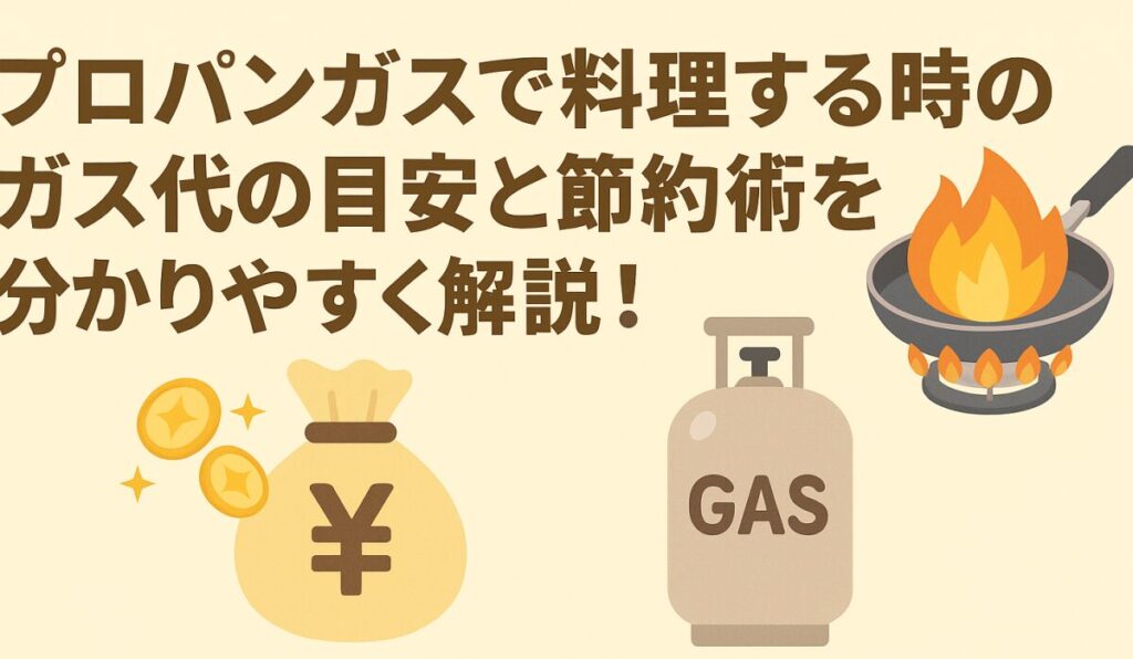 プロパンガスで料理する時のガス代の目安と節約術を分かりやすく解説！