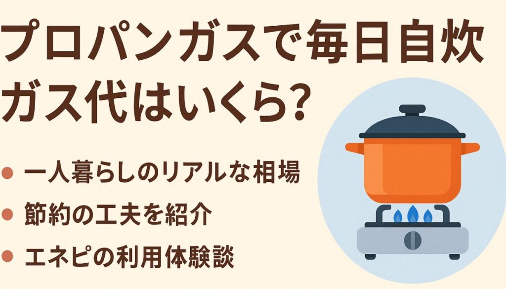 プロパンガスで毎日自炊するとガス代はいくら？節約のコツも分かりやすく解説！