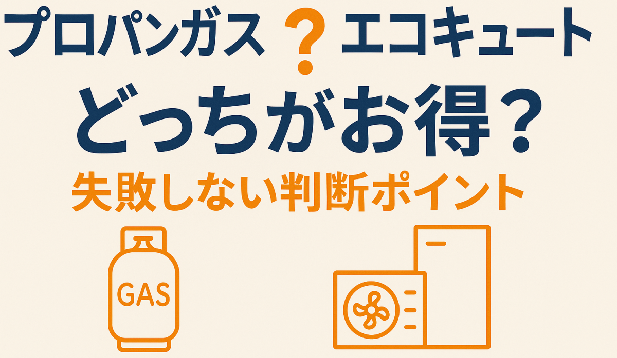プロパンガスとエコキュートどっちがお得？失敗しない判断ポイント！