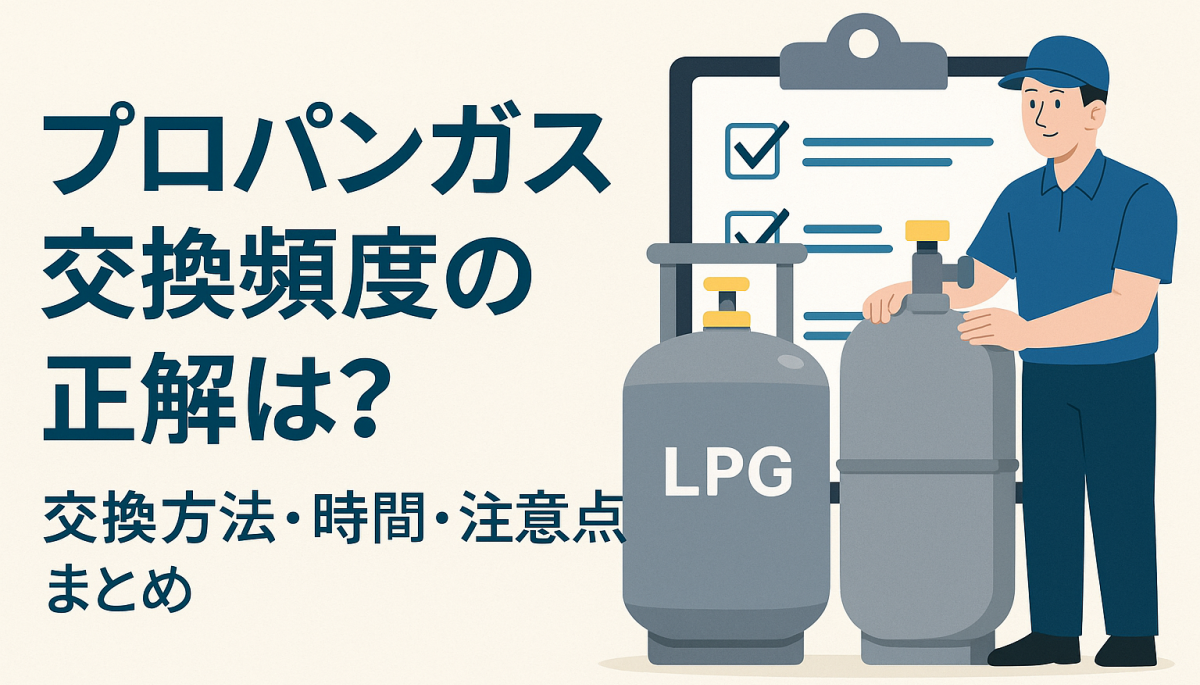 プロパンガスの交換頻度の正解は？交換方法・時間・注意点まとめ！