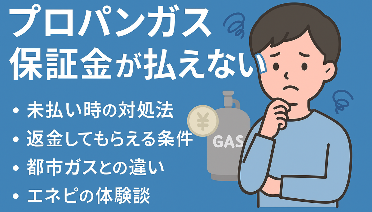 プロパンガスの保証金払えない？今すぐできる対処法や返金の知識を学ぼう！