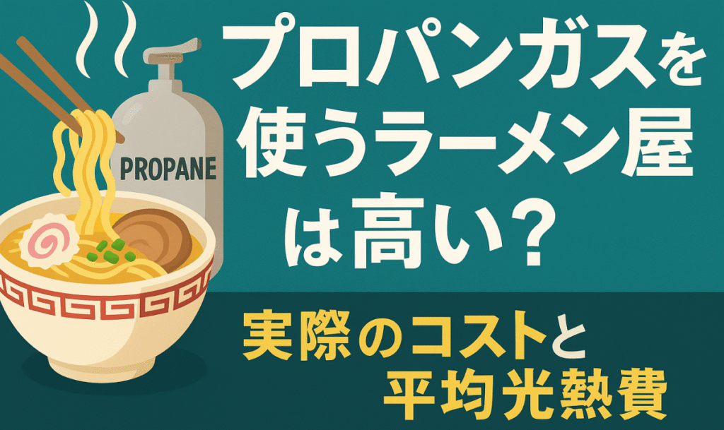 プロパンガスを使うラーメン屋は高い？実際のコストと平均光熱費！