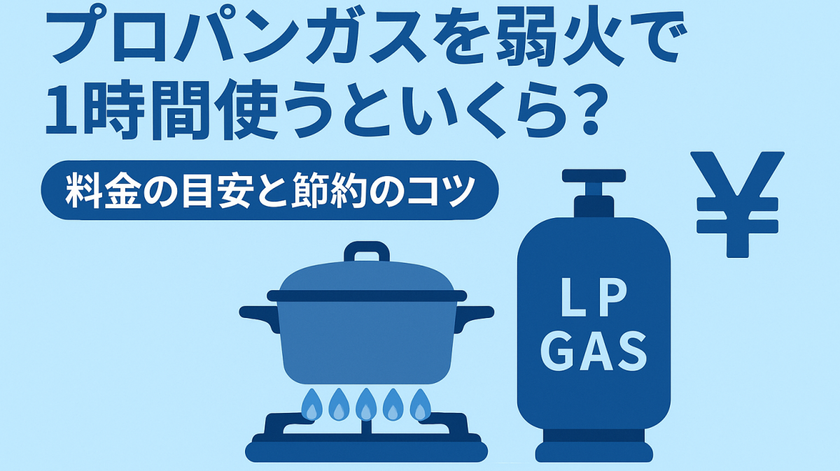 プロパンガスを弱火で1時間使うといくら？料金の目安と節約のコツ！