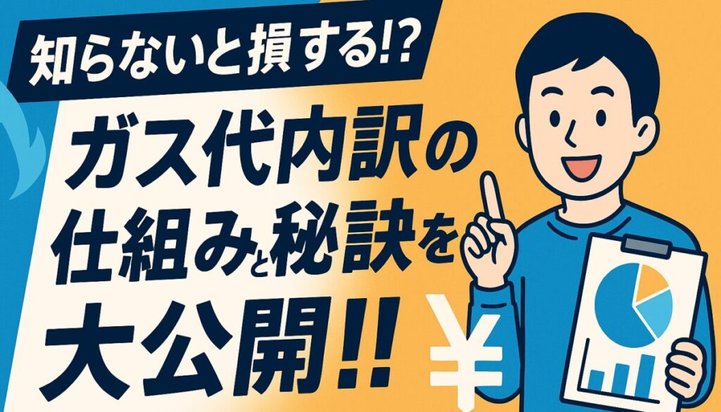 知らないと損する！？ガス代内訳の仕組みと節約の秘訣を大公開！！