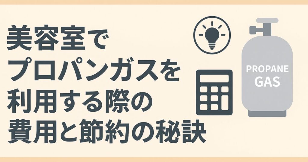 美容室でプロパンガスを利用する際の費用と節約の秘訣を分かりやすく解説！