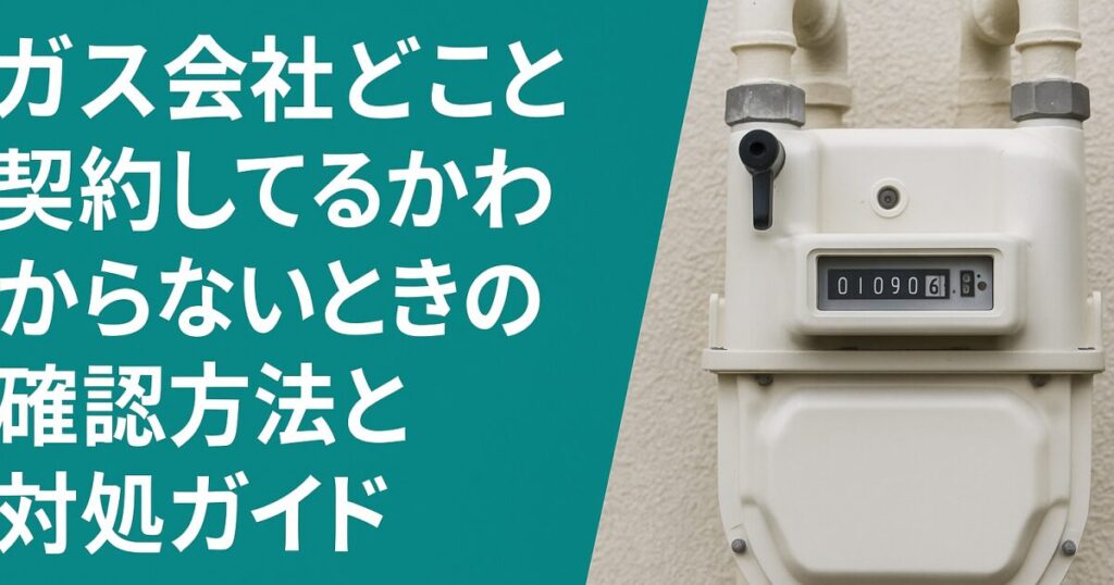 ガス会社どこと契約してるかわからないときの確認方法と対処ガイド