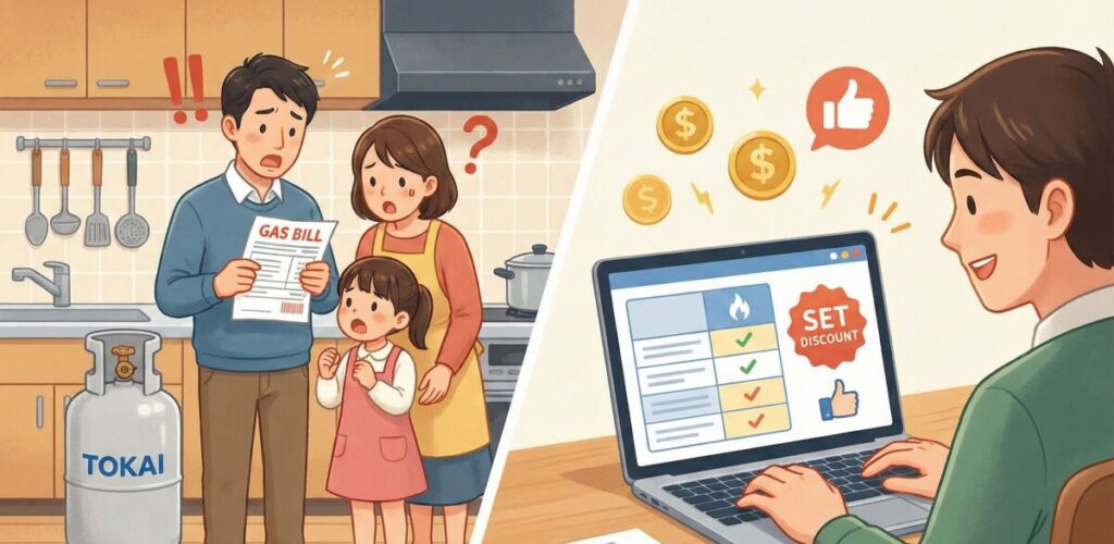 TOKAI LPガスが高いと感じた時のチェックリスト！料金比較とセット割引でお得にする方法