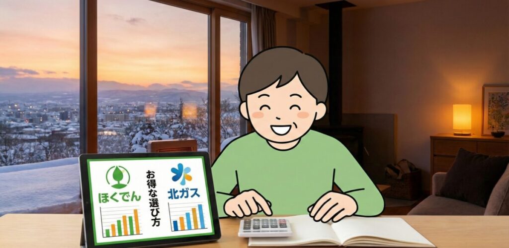 ほくでんガスと北ガスを比較して分かったお得な選び方