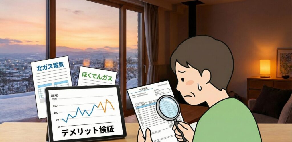 北ガス電気のデメリットを検証！ほくでんガスと比較して高いのか？