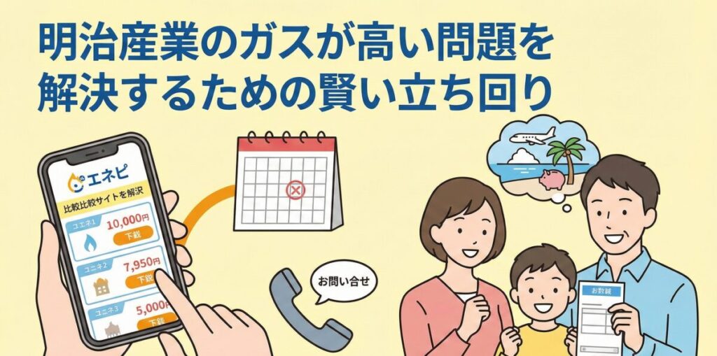 明治産業のガスが高い問題を解決するための賢い立ち回り