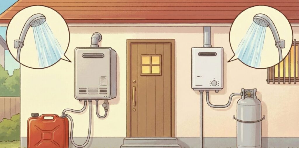 灯油とプロパンガスの比較から考える給湯器選び