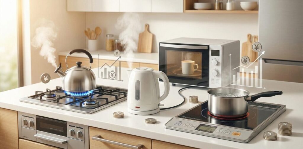 お湯を電子レンジやガスで沸かすのはどっちがお得？光熱費を徹底比較