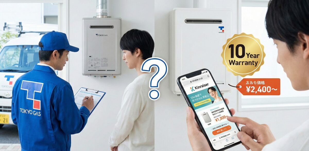 キンライサーと東京ガスを比較！給湯器交換で後悔しないためのポイント