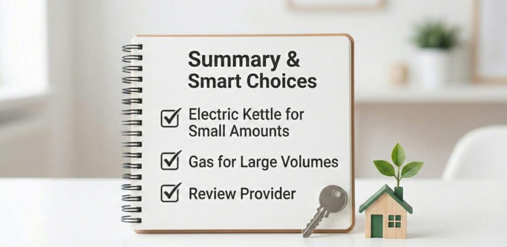 電気ケトルとプロパンガスの比較まとめ